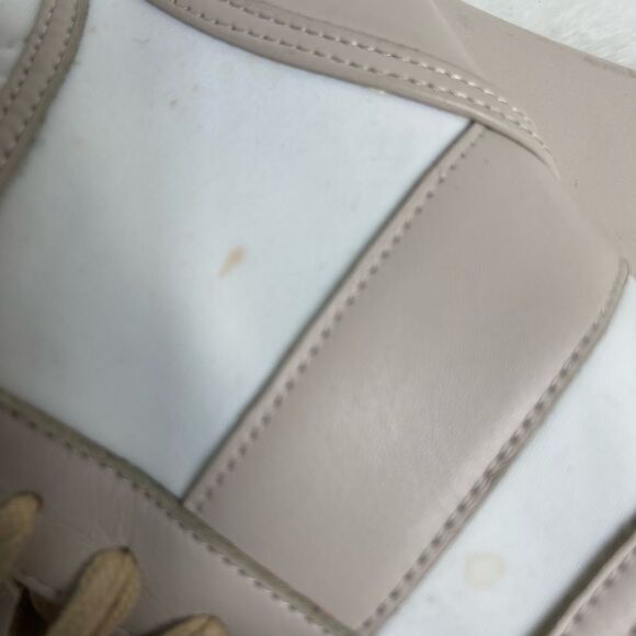 Chloe high top wedge sneakers in white suede and tan leather trim size E… - Picture 15 of 16